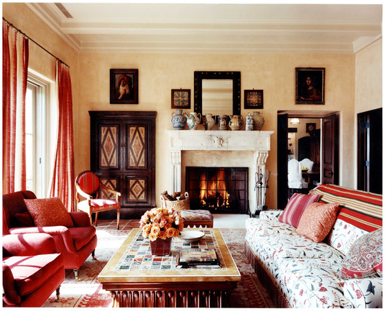 The morning room in an Italian-style country house designed by Michael S. Smith. Photo by François Halard.