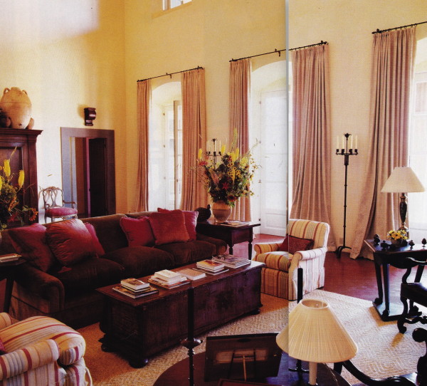 Living Room-California Tuscan-Mark Hampton