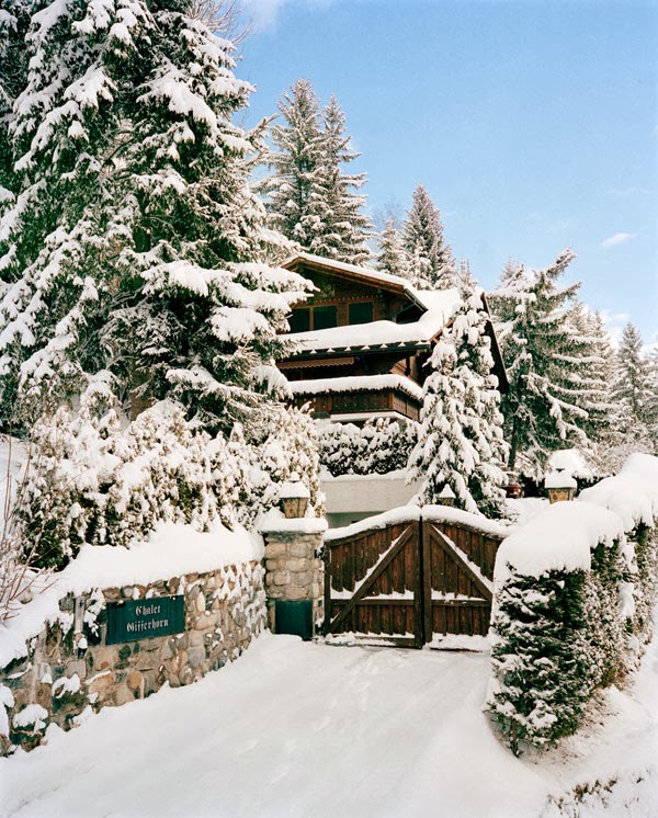 Chalet Gifferhorn, Valentino's winter retreat in Gstaad, Switzerland. Harper's Bazaar.