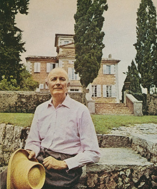 Peter Wilson posing on the grounds of Château de Clavary. Photo from The Peak of Chic; House Beautiful, 1975.