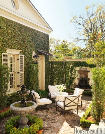 Designer Ty Larkins terrace channels the romantic courtyards of the French Quarter.  Photo by Thomas Loof.