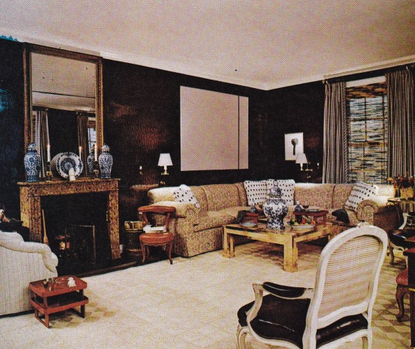 Kevin McNamara-Brown Living Room-The New York Times Book of Interior Design and Decoration-Norman McGrath