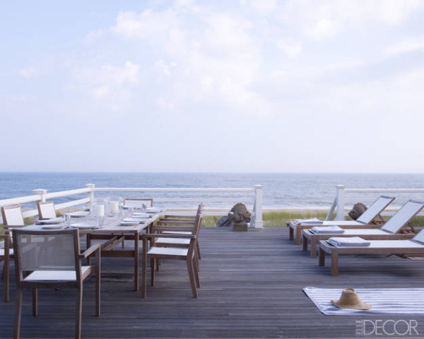 Ralph Pucci's deck overlooking the coast of the Hamptons. Photo by William Waldron.
