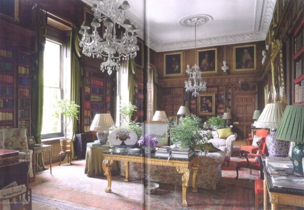 Badminton House-Library-Vivien Greenoch-H&G-March 2014-James Fennell