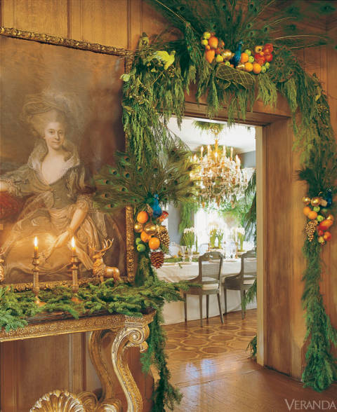 A grand entry hall decorated by Mary McDonald.