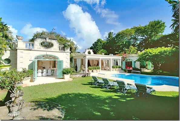Leaminton Pavilion on Barbados, designed by Oliver Messel as part of a larger estate.